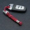 H8349b1946c3c41fc8d6057c424e892b9e Dragonne de couteau en paracorde camouflage rouge avec perle gravée de runes