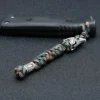 Hcc069059467d4733a0e65fce89437018c Dragonne de couteau en paracorde camouflage avec perle gravée de runes